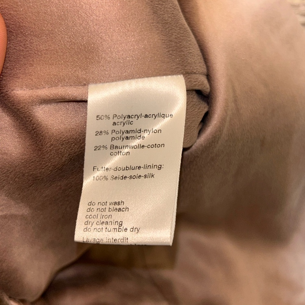 Akris Bergdorf Goodman Textured Blush Pink Blazer Jacket Silk Lined Size 8 - Picture 3 of 6